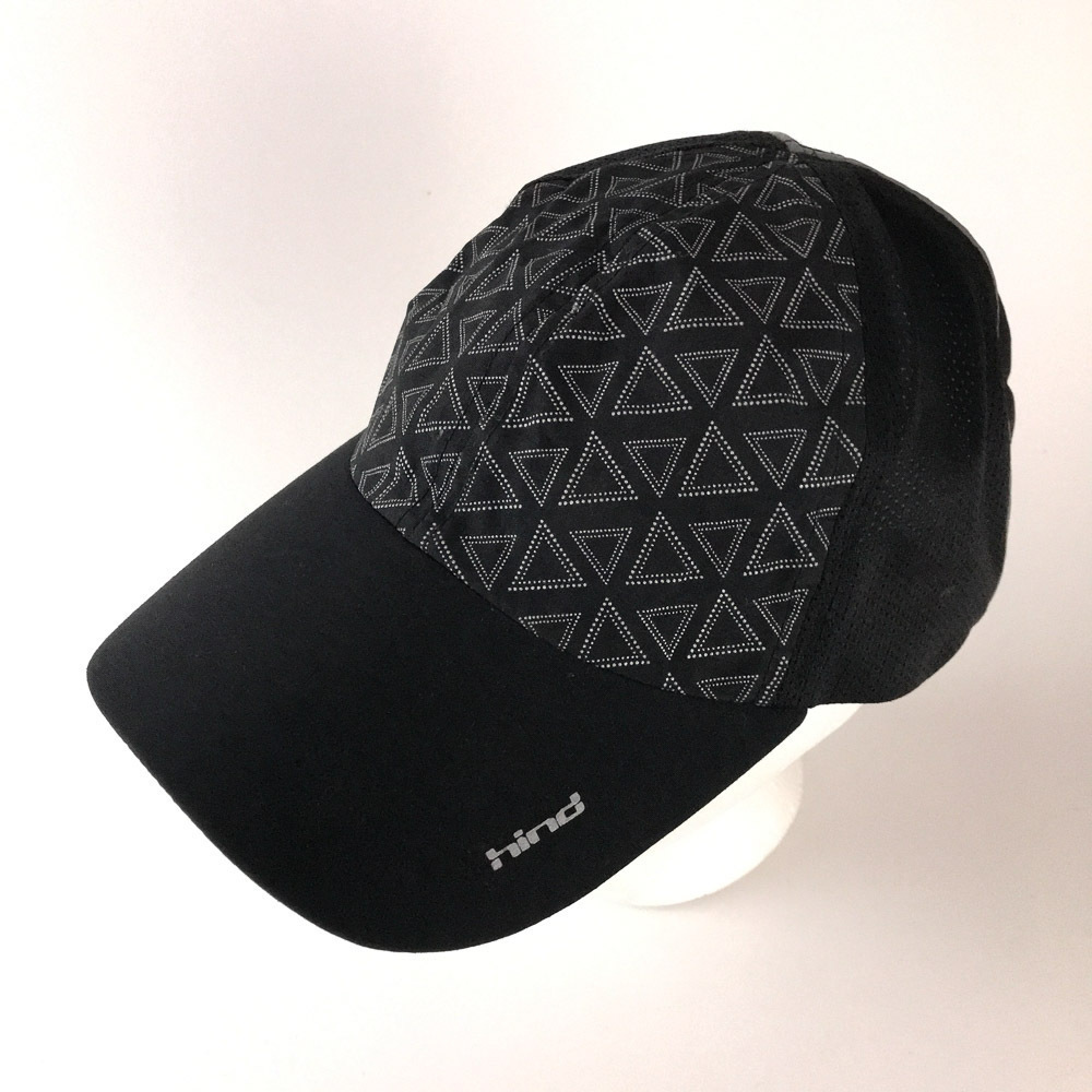 Hind Light Weight Hat Black With Fun Silver Triangle Pattern
